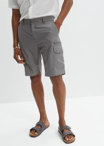 bonprix Bermudy bojówki z mikrofazy w specjalnym wygodnym fasonie, Regular Fit szary 60