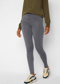 bonprix Mujer Leggings t&eacute;rmicos de talle alto con cintura alta y c&oacute;moda gris 36/38