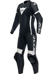 Dainese Grobnik, lederen pak 1st. geperforeerd vrouwen , kleur: Zwart/Zwart/Wit , maat: 42
