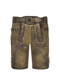 Plus size : MADDOX COUNTRY, Leather trousers in a vintage look in a Beige