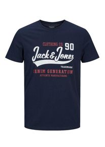 Jack & Jones Plus size : Jack & Jones, T-shirt with logo print in a Navy Blue