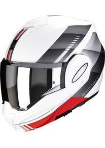 Scorpion EXO-Tech Evo Genre, modular helmet , color: Matt White/Silver/Red , size: L