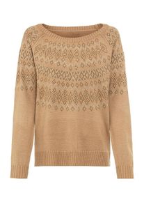 Heine Sweter dla kobiet beżowy / camel / czekoladowy Rozmiar XS