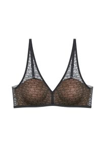 Triumph Biustonosz 'Signature Sheer' dla kobiet beżowy / czarny Rozmiar 70