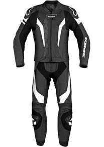 Spidi Laser Touring, leather suit 2pcs. , color: White/Black , size: 48
