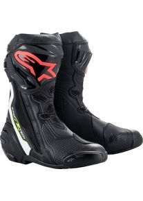 Alpinestars Supertech R, laarzen , kleur: Zwart/Wit/Neon-Rood/Neon-Geel , maat: 40 EU