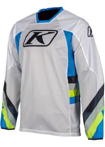 Klim Mojave, jersey , kleur: Licht gRey/Neon-Blauw/Neon-Geel , maat: XL