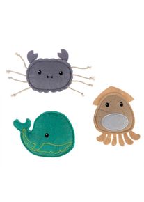 Lot de jouets TIAKI Ocean Gang avec menthe à chat.- lot de 3 jouets