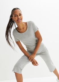 bonprix Femei Tricou sport lung cu inscripție (2buc.) albastru 56/58
