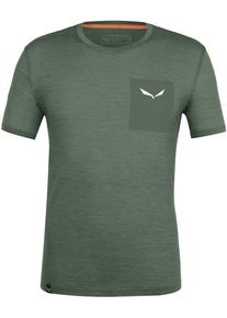 Salewa Pure Logo Pocket Am - Trekking-T-Shirt - Herren