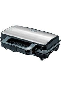 MPM MGO-20M Máquina de Waffles Eléctrica 2 Waffles Belgas Grossos, Placas Antiaderente, Termóstato Automático, 1000W, Prata negra