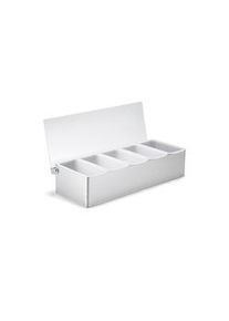 TABLECRAFT - 1605 - Dispensador de condimentos con tapa y compartimentos de 0,5 L - 38,1 x 14,6 x 8,9 cm