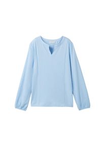 Tom Tailor Damen Gestreifte T-Shirt-Bluse, blau, Streifenmuster, Gr. XL, baumwolle