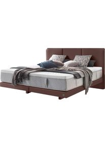 ADA Premium Boxspringbett »Levia«, Bk Kh Tf 1000 Pm, Matratze Mit Integriertem Topper braun, Größe Liegefläche B/L: 160 cm x 200 cm Leder EA ,...