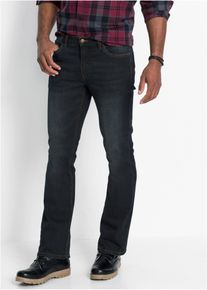 bonprix Dżinsy ze stretchem Slim Fit Bootcut niebieski 52