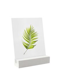 Porte-carte bois 100 mm | blanc | insertion inclinée | peint