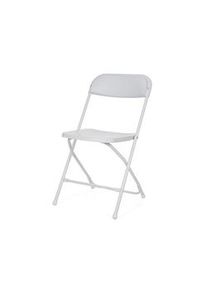 Perel Silla plegable, resistente al clima, máx. 120 kg, blanco