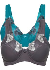Minimizer bh met gewatteerde schouderbandjes. (set van 2) - petrol - maat 100G - bonprix