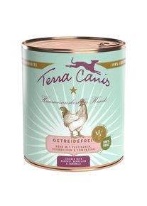 6x800g Terra Canis Menú sin cereales Pollo con chirivía en latas para perros