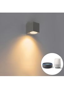 Qazqa Smart wandlamp zwart incl. WiFi GU10 IP44 - Baleno