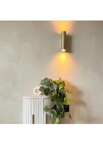 Qazqa Moderne wandlamp messing 2-lichts - Jeana