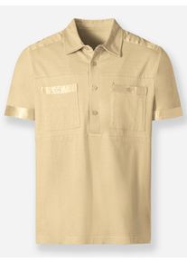 Marco Donati Heren Poloshirt met korte mouwen in vanille ,maat 44/46, Witt, 100% Katoen