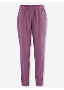 Damen Haremshose mit Bündchen am Saum in violett ,Größe 38, WITT, 100% Viskose