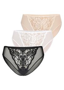 TEYLI Dames Broekje 'Glamour' beige / zwart / wit XXXL