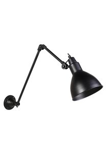 Qazqa Industriële wandlamp zwart verstelbaar - Wye