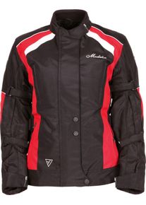 Modeka Janika, textile jacket women , color: Black/Red , size: 46