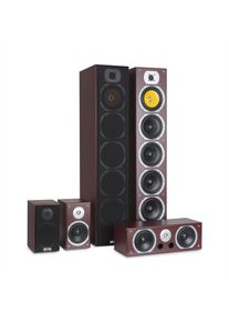 Auna V9B, priestorové (surround) reproduktory, set 5 boxov, 440W RMS, mahagón