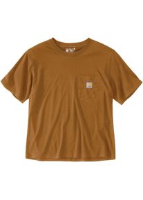 Carhartt Lightweight Crewneck, t-shirt vrouwen , kleur: lichtbruin , maat: S