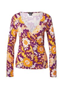 Karen Millen Dames Shirt 'Batik' lichtblauw / donkergeel / bessen / donkeroranje / wit XS