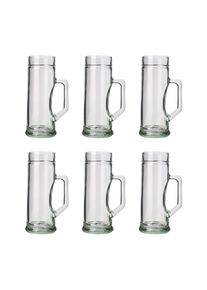 ich-zapfe Verre a biere, Chope de bière lot de 6, Premium, Lisse - 0,5 litre