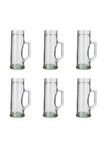 ich-zapfe Verre a biere, Chope de bière lot de 6, Premium, Lisse - 0,3 litre