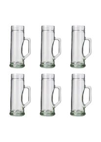 ich-zapfe Verre a biere, Chope de bière lot de 6, Premium, Oversize lisse - 0,5 litre