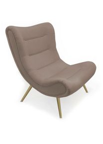 Fauteuil scandinave Romilly Tissu Taupe - Taupe