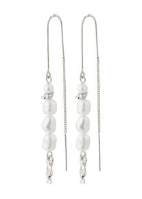 Pilgrim Orecchini 'BERTHE' Donna - argento / bianco perla
