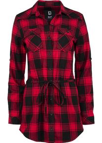 Brandit Lucy, camicia lunga , colore: Rosso/Nero , dimensione: S