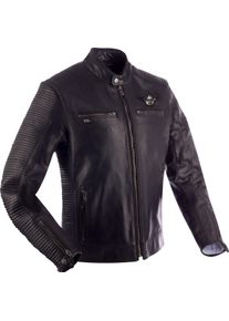 Segura Riverton, veste en cuir , couleur: Noir/Gris , taille: XXL