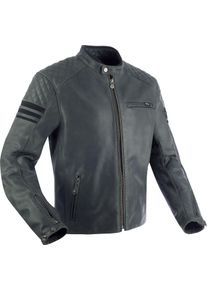 Segura Track, veste en cuir , couleur: Gris/Noir , taille: 3XL