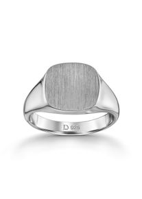 IDENTIM Anello da uomo con sigillo Anello quadrato solido in argento 925 placcato in rodio