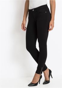 bonprix Femei Pantaloni jerse din amestec de viscoză, negru, 46