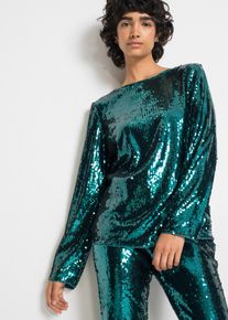 Paljettipusero, sininen, 34, bonprix