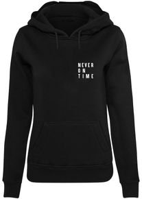 Mister Tee Sweat-shirt 'Never On Time' Femme noir taille 3XL