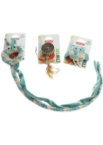 3 jouets, chouette, disque carton et jouet de porte tissu feuille , pour chat Animallparadise Multicolor