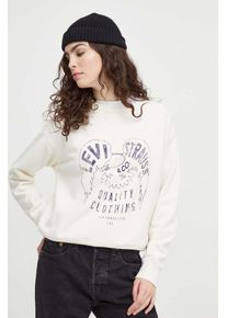 Levi's bluza femei, culoarea bej, cu imprimeu