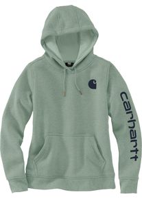 Carhartt Clarksburg Logo, bluza damska , kolor: Jasnoszary/Ciemnobrązowy , rozmiar: XS
