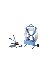 ratioform Omsnoeringsset, staalband, span- en sluitapparaat, schaar, haspel, omsnoeringsband, sluitzegels, bandbreedte 16 mm