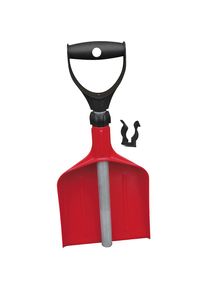 Teleskop-Handschaufel, Länge 100 mm, mit Clip, rot, ab 2 Stk eurokraft basic